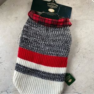 telluride clothing co. holiday winter fleece-lined pet sweater jacket, size m